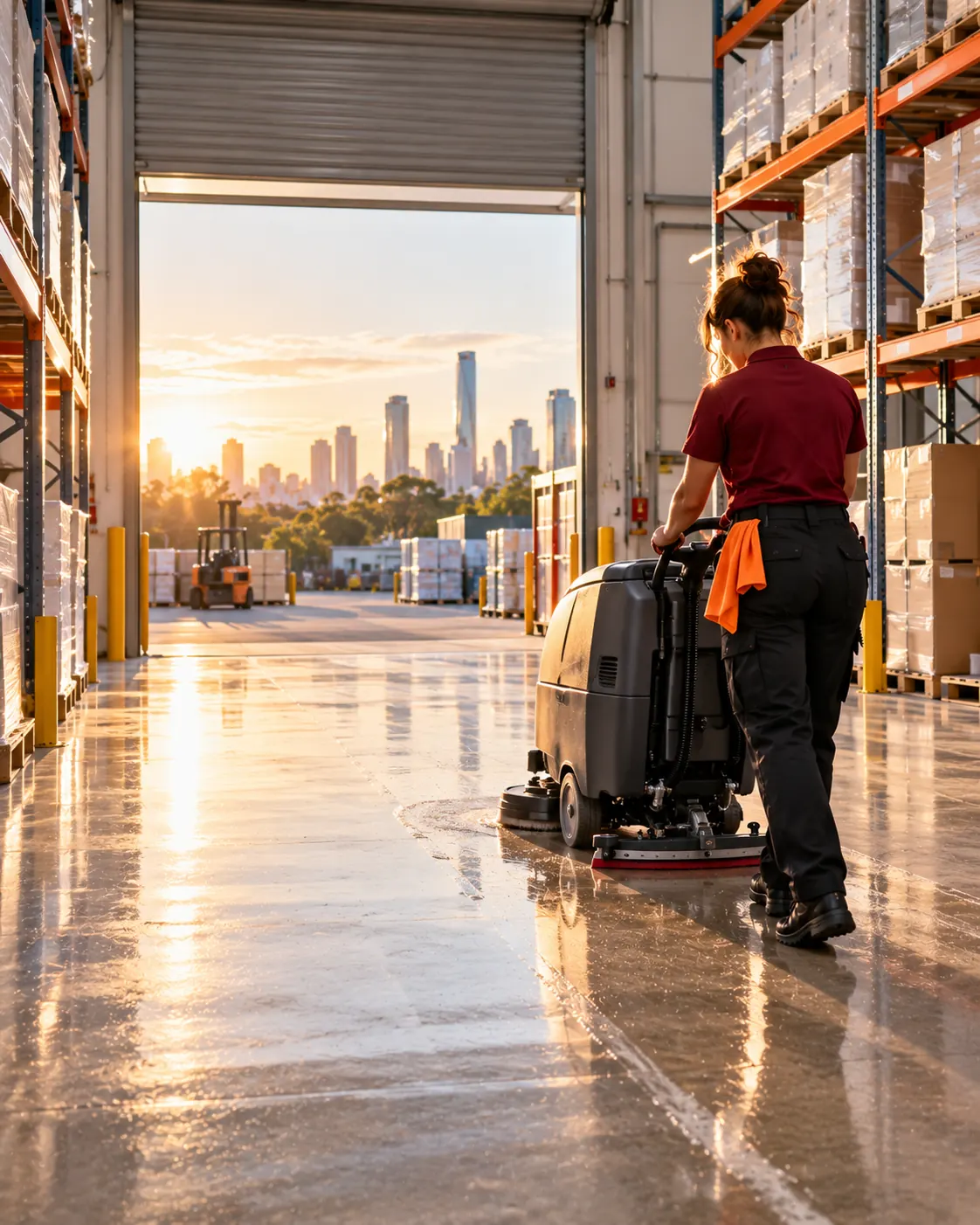 Warehouse + industrial cleaning in Brisbane by a Keystone cleaner